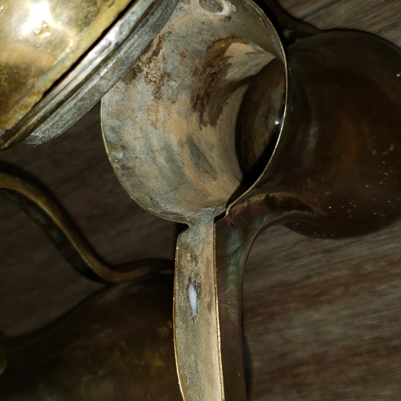 2x vintage brass and copper arabic coffee pots - Picture 2 of 9